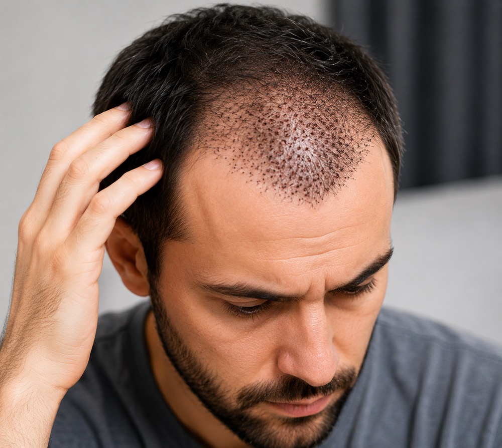 ریزش موقت موهای کاشته شده در مرحله شوک ریزش پس از کاشت مو