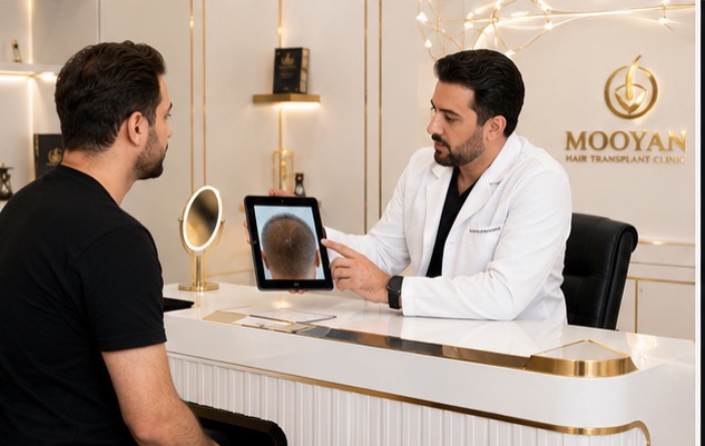 ارزیابی نهایی برای تشخیص کاندید مناسب کاشت مو توسط پزشک